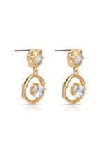 Load image into Gallery viewer, ETTIKA-ORGANIC SHAPE CRYSTAL EARRINGS

