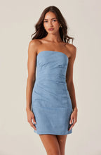 Load image into Gallery viewer, ASTR THE LABEL-MAZZEI STRAPLESS DENIM MINI DRESS
