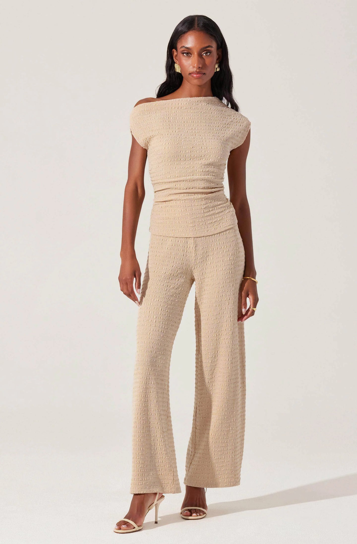 ASTR THE LABEL-KEIR TEXTURED KNIT PANTS