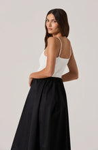 Load image into Gallery viewer, ASTR THE LABEL-CONTRAST MIXED MEDIA MIDI DRESS
