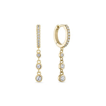 Load image into Gallery viewer, SKN-DANGLE DROP BEZEL CZ HUGGIE
