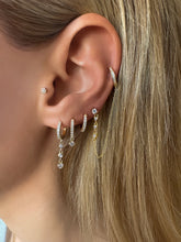 Load image into Gallery viewer, SKN-DANGLE DROP BEZEL CZ HUGGIE
