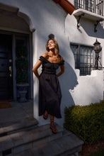 Load image into Gallery viewer, SUNDAY RITUAL-SOPHIA POPLIN DRESS BLACK
