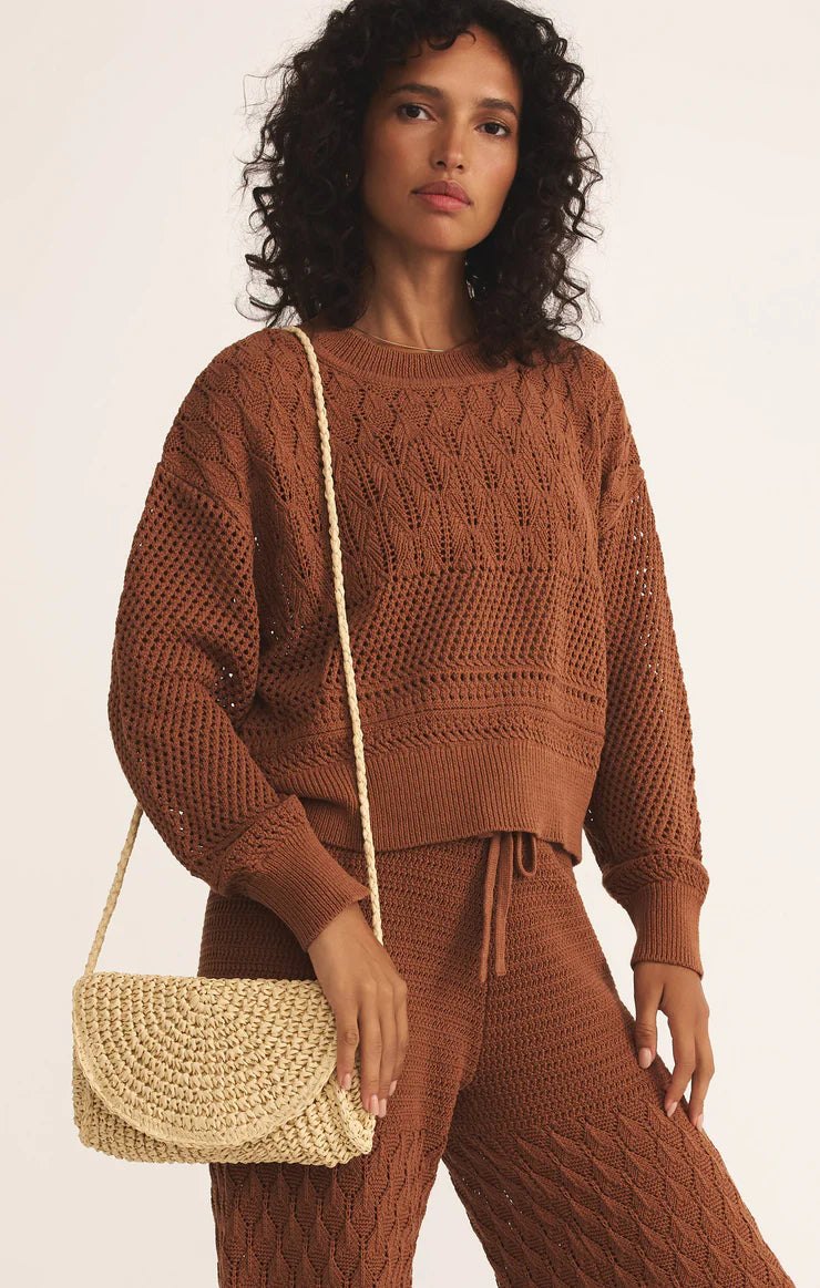 Z SUPPLY- SAND DOLLAR MINI STRAW BAG