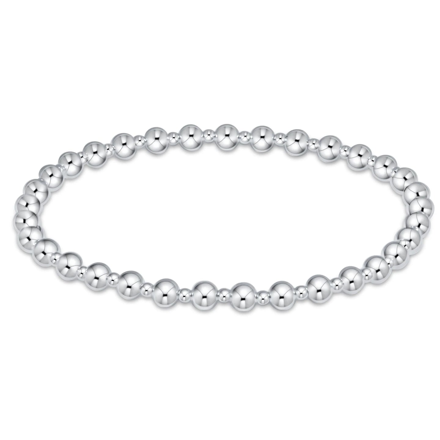 ENEWTON-CLASSIC GRATEFUL PATTERN 4MM BEAD BRACELET STERLING