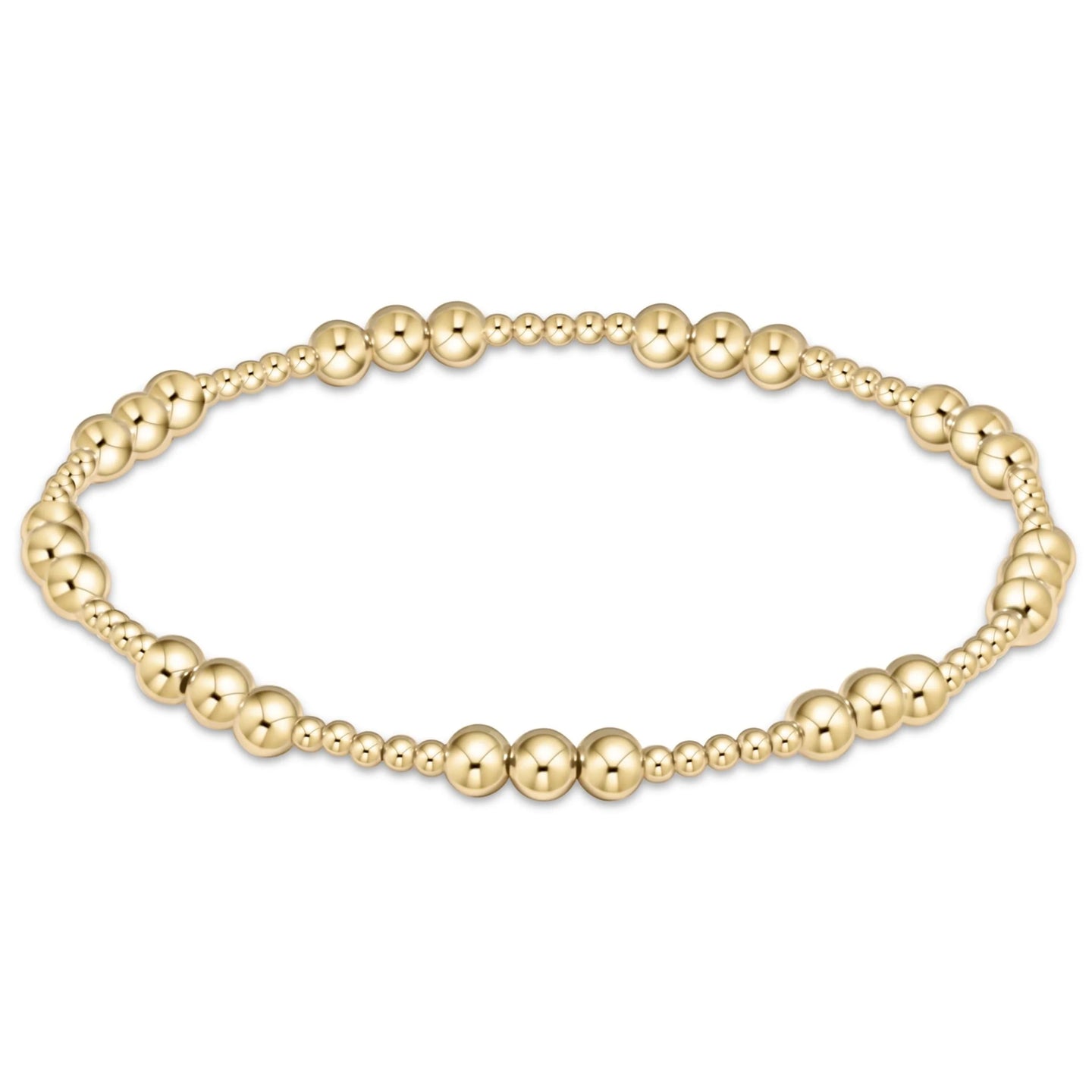 ENEWTON-CLASSIC JOY PATTERN 4MM BEAD BRACELET GOLD