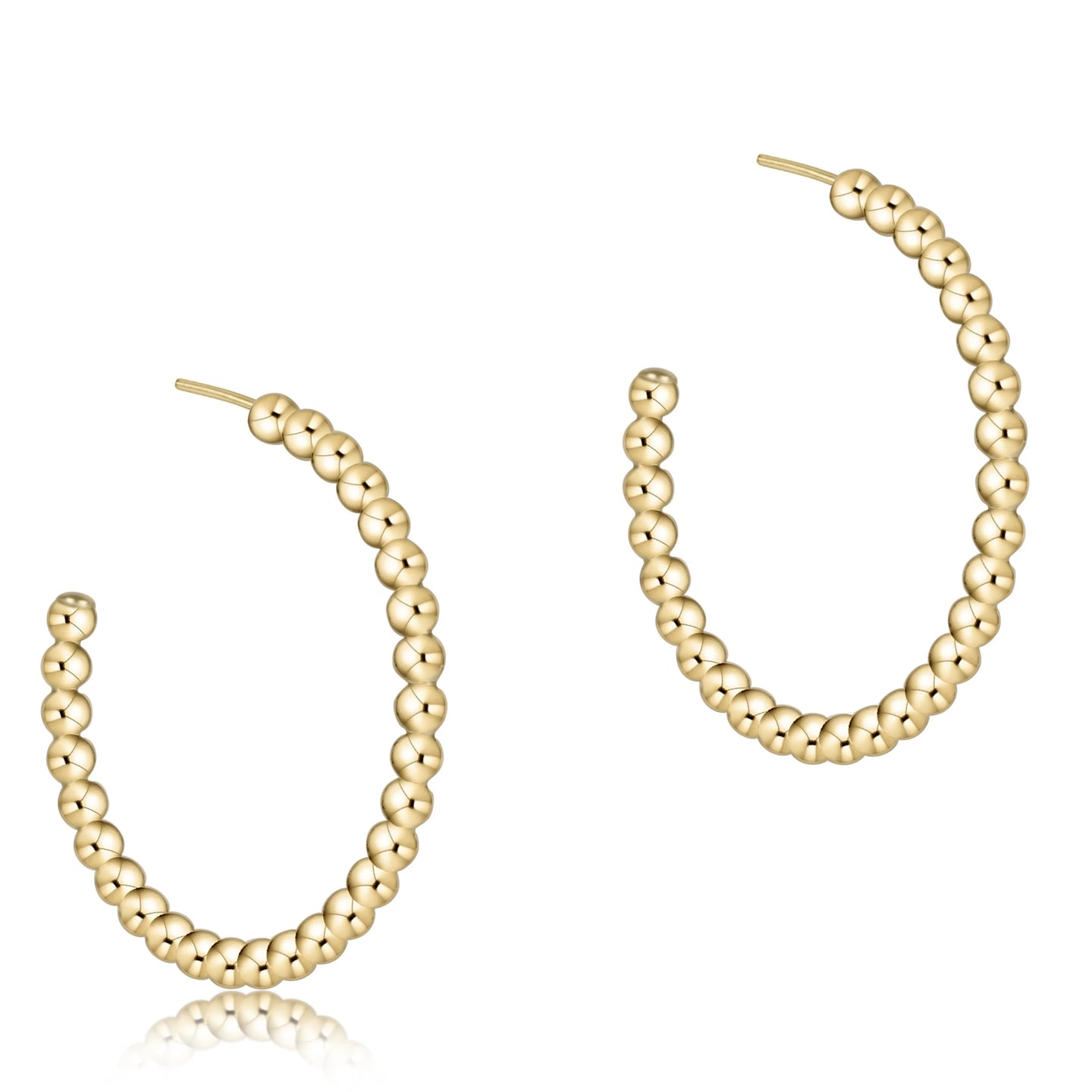 ENEWTON-BEADED CLASSIC 1.25” POST HOOP 3MM