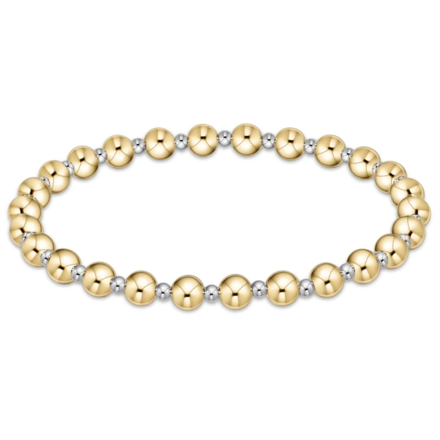 ENEWTON- CLASSIC GRATEFUL PATTERN 5MM BEAD BRACELET MIXED METAL
