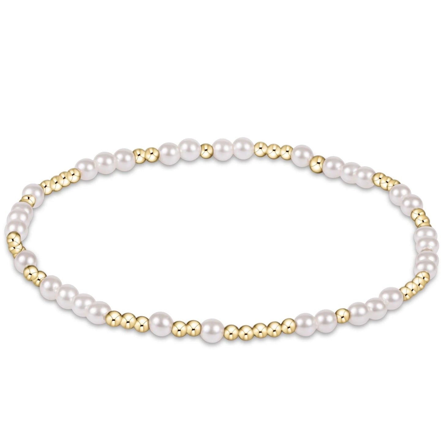 ENEWTON- HOPE UNWRITTEN 3MM BEAD BRACELET PEARL