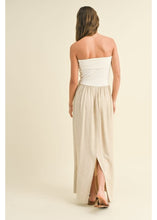 Load image into Gallery viewer, KLD-RIBBED KNIT TOP WITH LINEN COMBO DRESS

