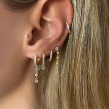 Load image into Gallery viewer, SKN-DANGLE DROP BEZEL CZ HUGGIE
