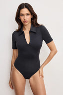 GOOD AMERICAN-WEIGHTLESS SCUBA COLLARED BODYSUIT