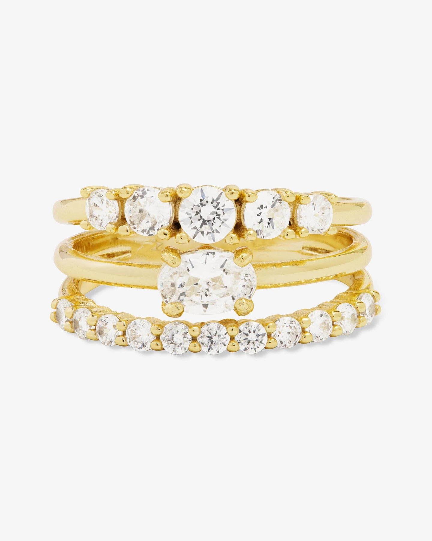 MELINDA MARIA-SHES SO STACKED RING SIZE 8