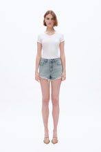 Load image into Gallery viewer, BAYEAS-HIGH RISE EMBELLISHED DENIM SHORT

