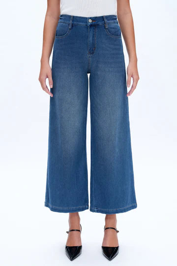 BAYEAS-HIGH RISE WIDE LEG DENIM