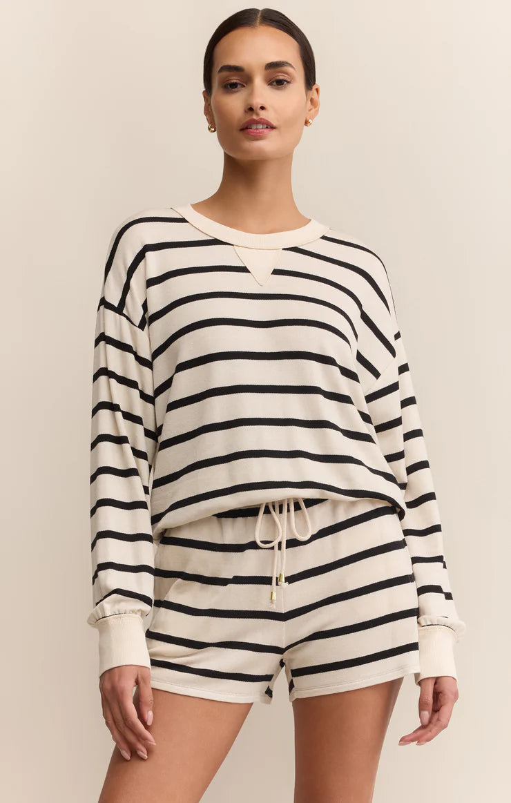 Z SUPPLY- STAND OUT STRIPED SWEATSHIRT