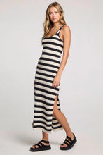 Load image into Gallery viewer, SALTWATER LUXE-MYAH BLACK AND WHITE STRIPED DRESS
