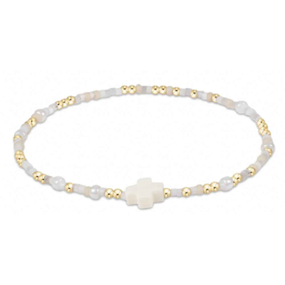 ENEWTON-HOPE UNWRITTEN SIGNATURE CROSS BRACELET -CALL ME ON MY SHELLPHONE