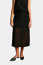 Load image into Gallery viewer, DELUC-HUGH SHEER SKIRT IN BLACK
