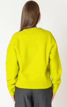 Load image into Gallery viewer, DEX/BLACK TAPE-SOFT RIB TRIM SWEATER IN LIMELIGHT

