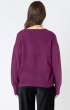 Load image into Gallery viewer, DEX/BLACK TAPE-SOFT TOUCH SWEATER IN PLUM
