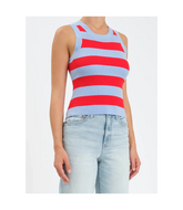DAZE- FLIRTY TOP BERRY STRIPE