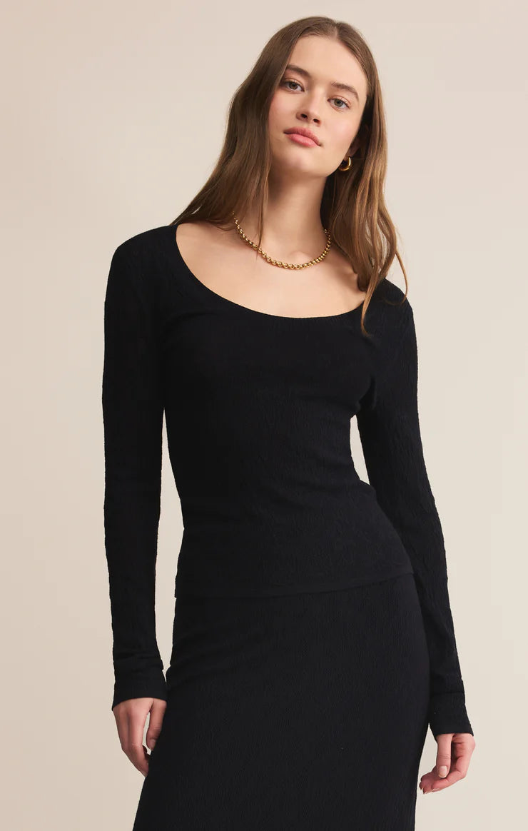 Z SUPPLY-TIBI SCOOP MESH SWEATER