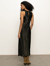 Load image into Gallery viewer, SANCTUARY-EVERYDAY SATIN DRESS BLACK OLIVE
