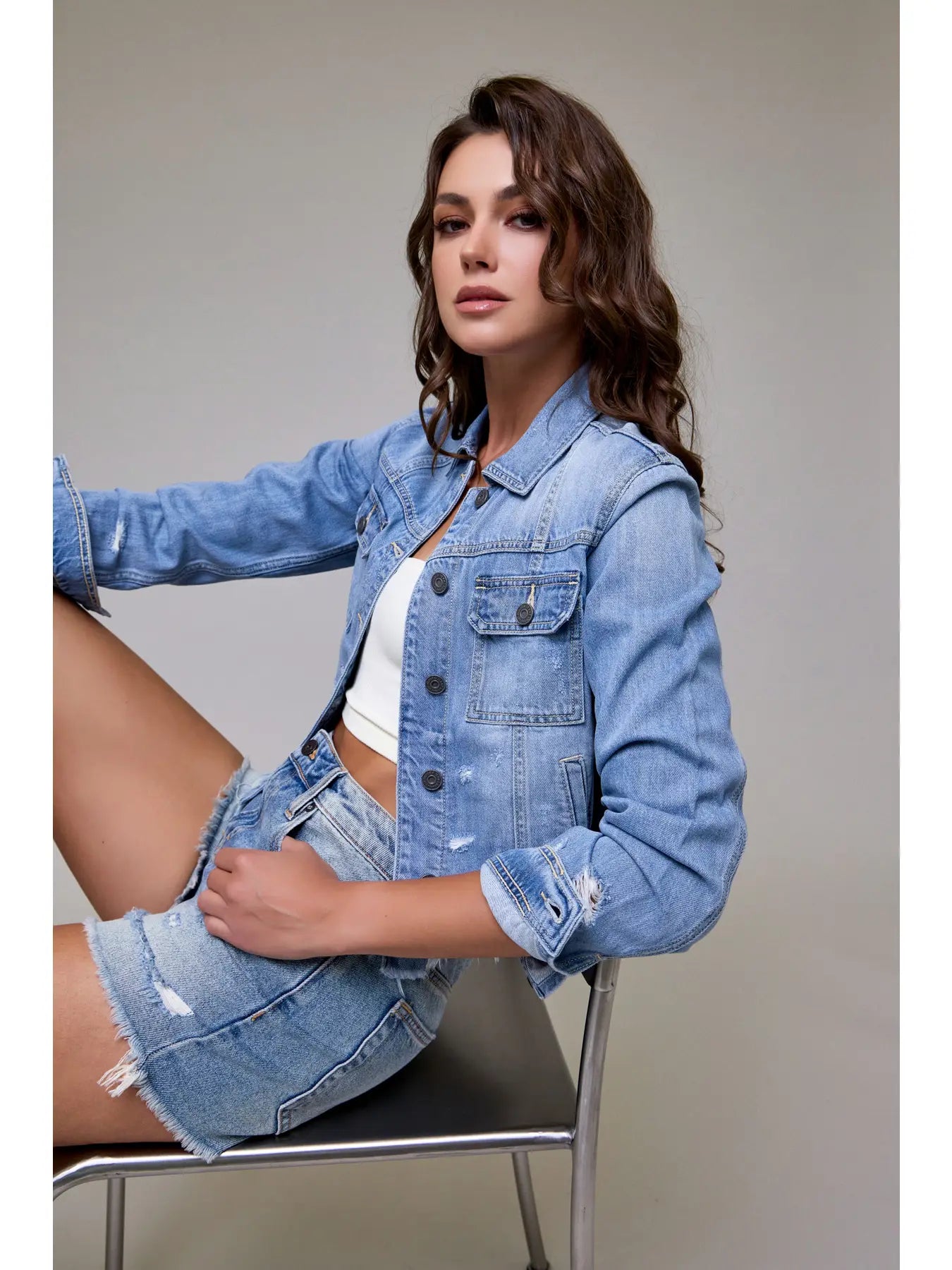 HIDDEN BRAND-DENIM JACKET