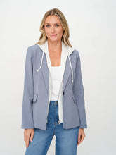 Load image into Gallery viewer, SIX FIFTY-BLAZER WITH SWEATSHIRT INSERT DENIM BLUE
