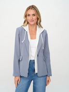 SIX FIFTY-BLAZER WITH SWEATSHIRT INSERT DENIM BLUE