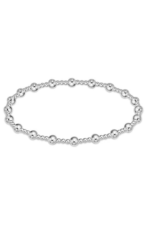 ENEWTON EXTENDS-CLASSIC SINCERITY PATTERN 4MM BEAD BRACELET-STERLING SILVER