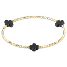 Load image into Gallery viewer, ENEWTON- SIGNATURE CROSS GOLD PATTERN 3MM BEAD BRACELET
