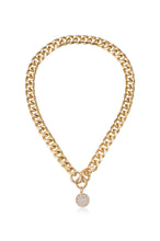Load image into Gallery viewer, ETTIKA-CRYSTAL DISC CHARM AND CHAIN NECKLACE

