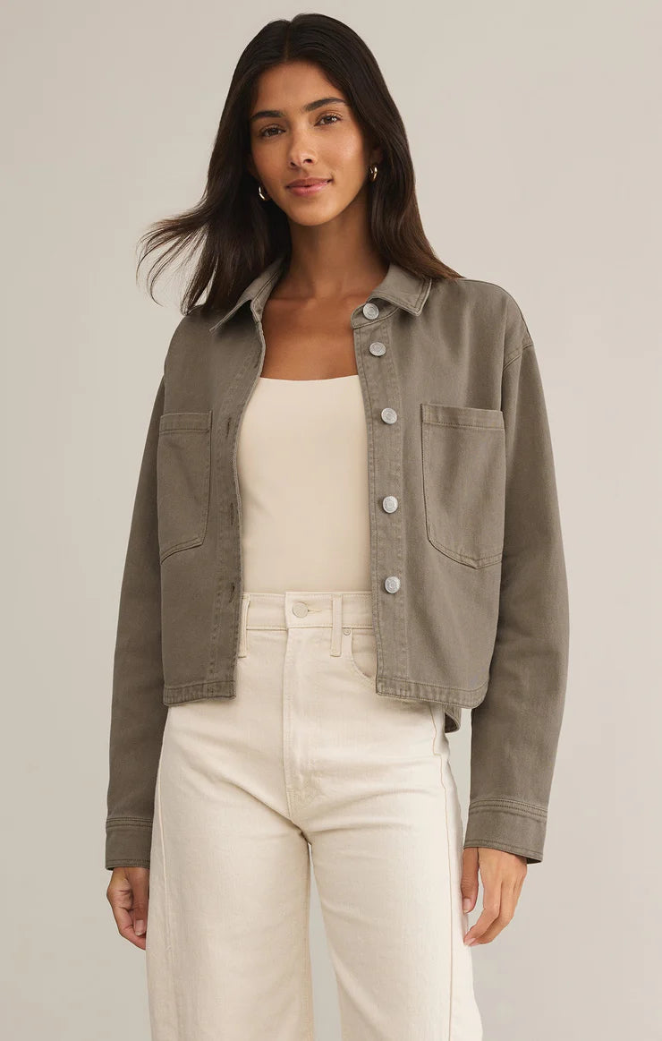 Z SUPPLY-ALL DAY CROPPED DENIM JACKET