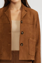 Load image into Gallery viewer, LUCY PARIS-BRENT FAUX SUEDE JACKET TOFFEE
