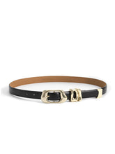 Load image into Gallery viewer, ETTIKA-MOLTEN METAL BELT IN BLACK
