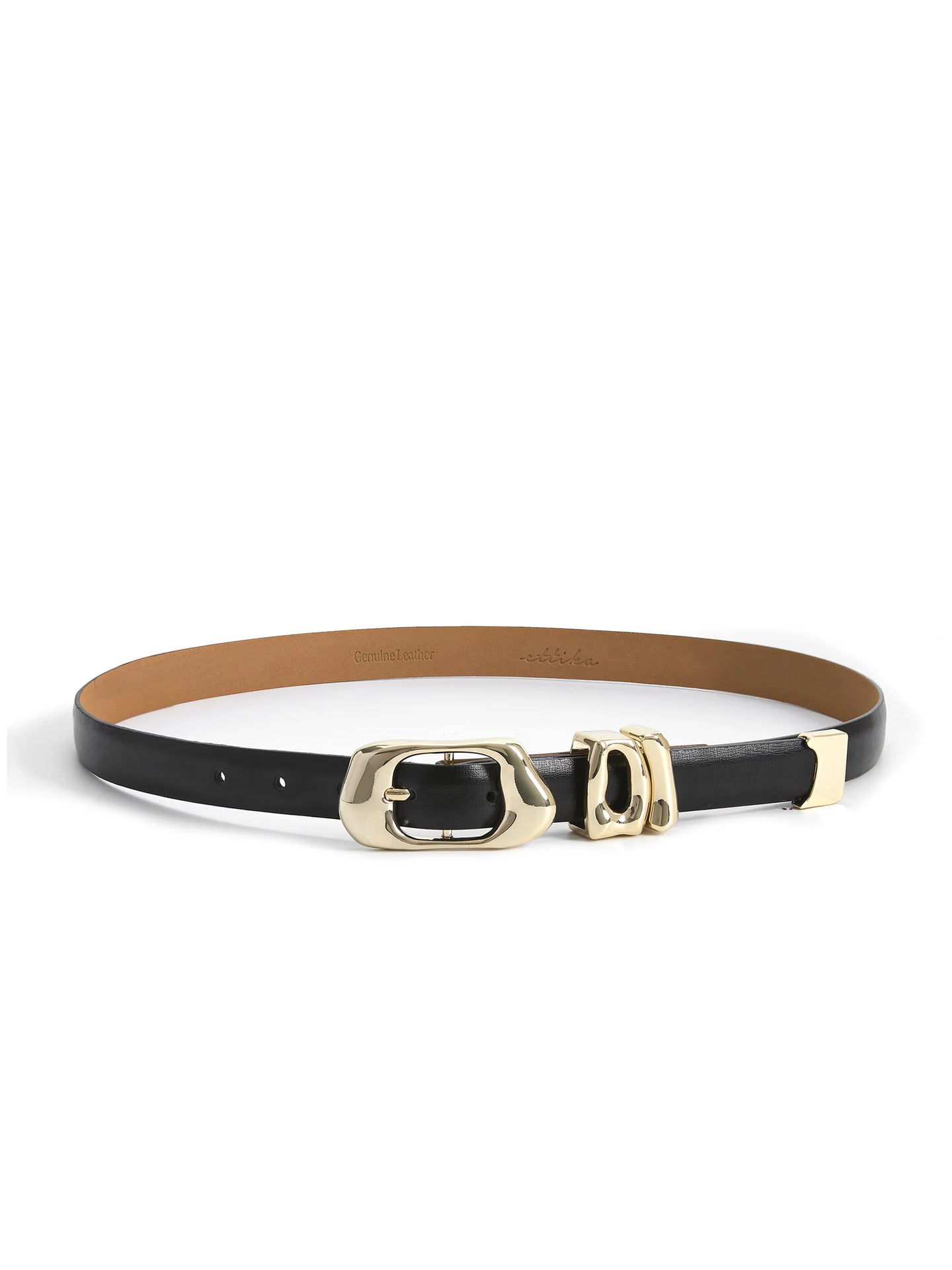 ETTIKA-MOLTEN METAL BELT IN BLACK