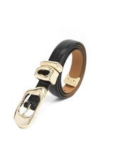 Load image into Gallery viewer, ETTIKA-MOLTEN METAL BELT IN BLACK
