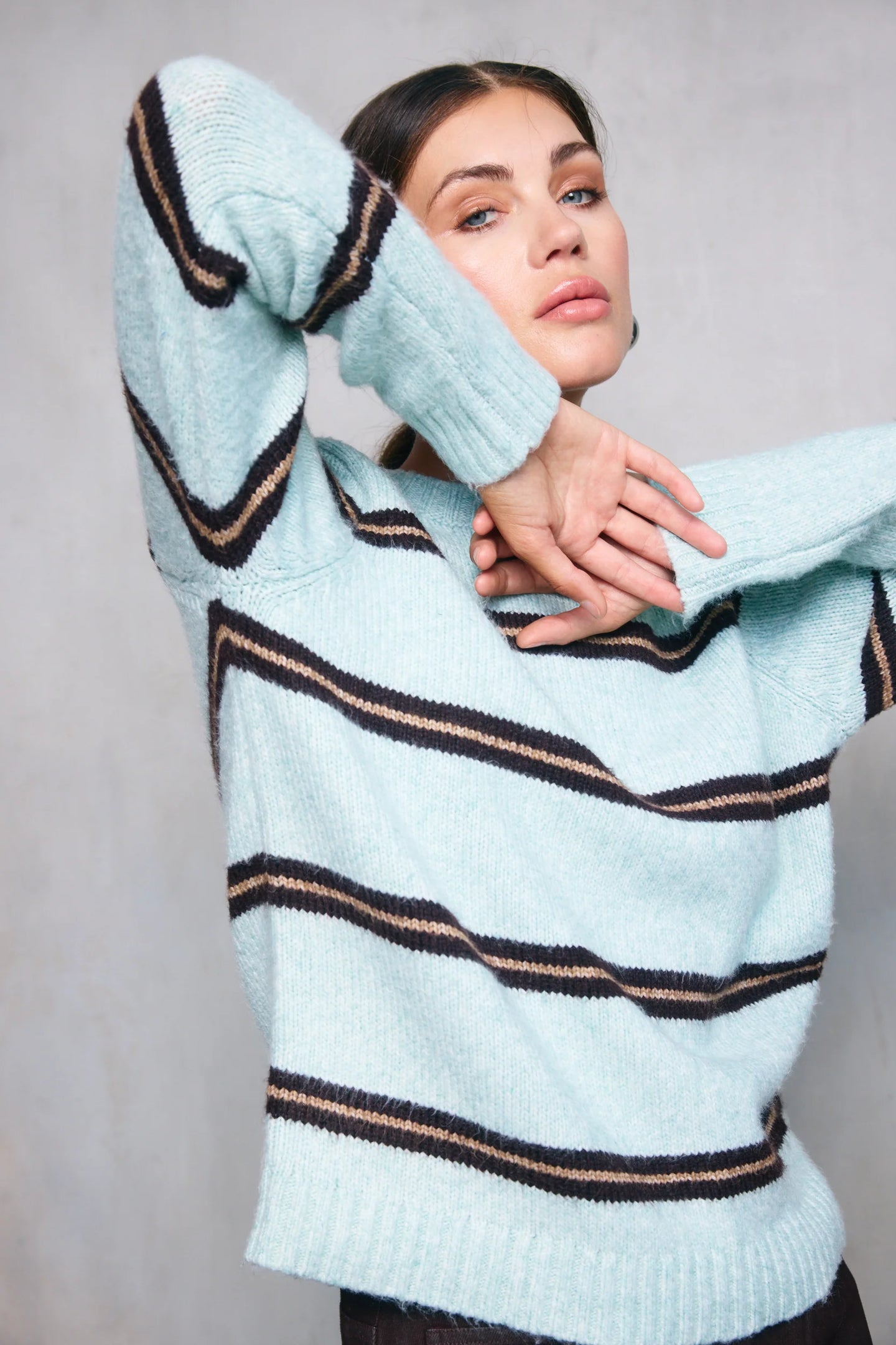 LINE AND DOT-DAX STRIPE SWEATER
