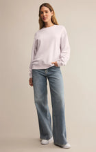 Load image into Gallery viewer, Z SUPPLY-BOYFRIEND COTTON SWEATSHIRT LAVENDAR ICE
