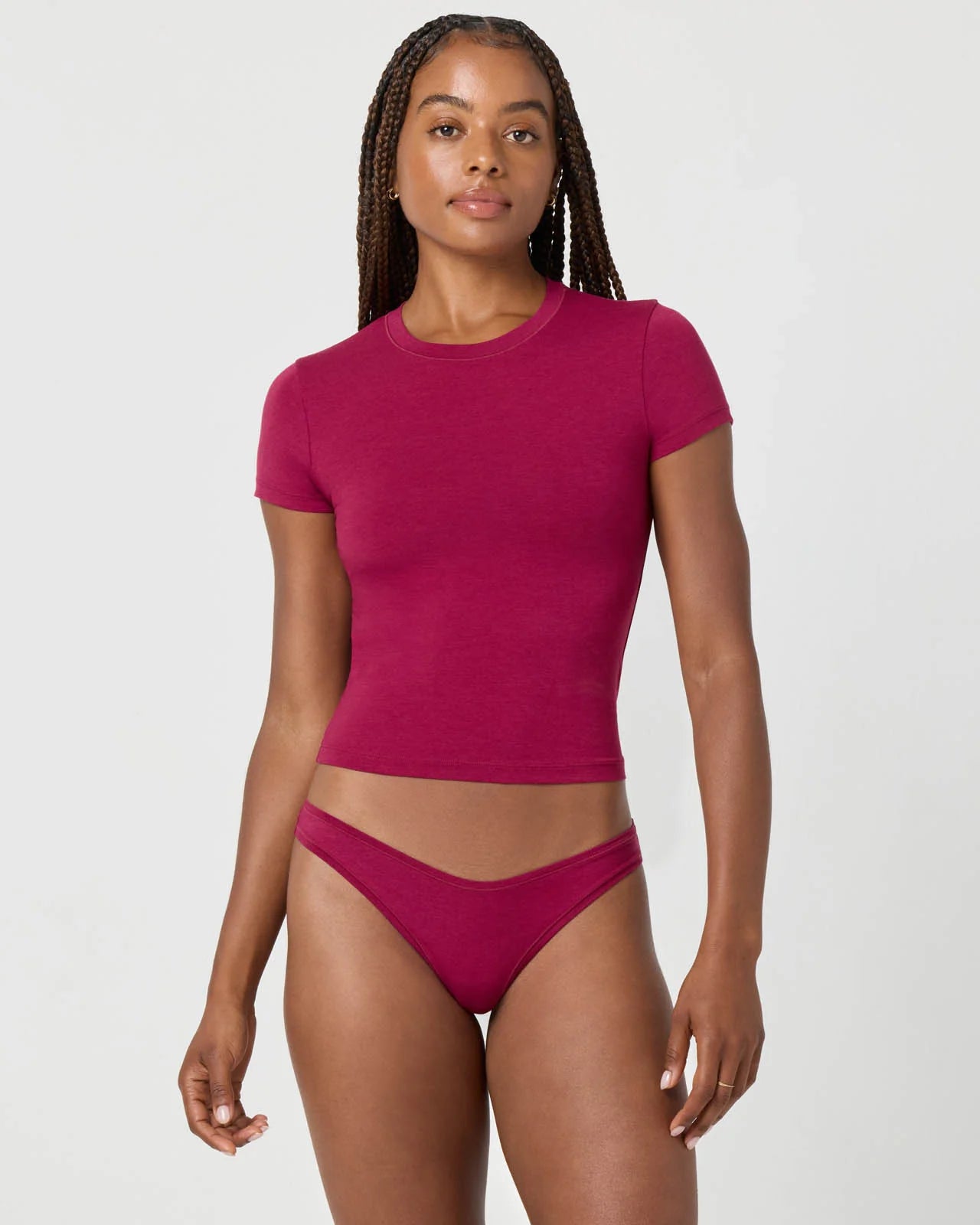 FLORENCE BY MILLS-SOFTIE COTTON TEE CHERRY