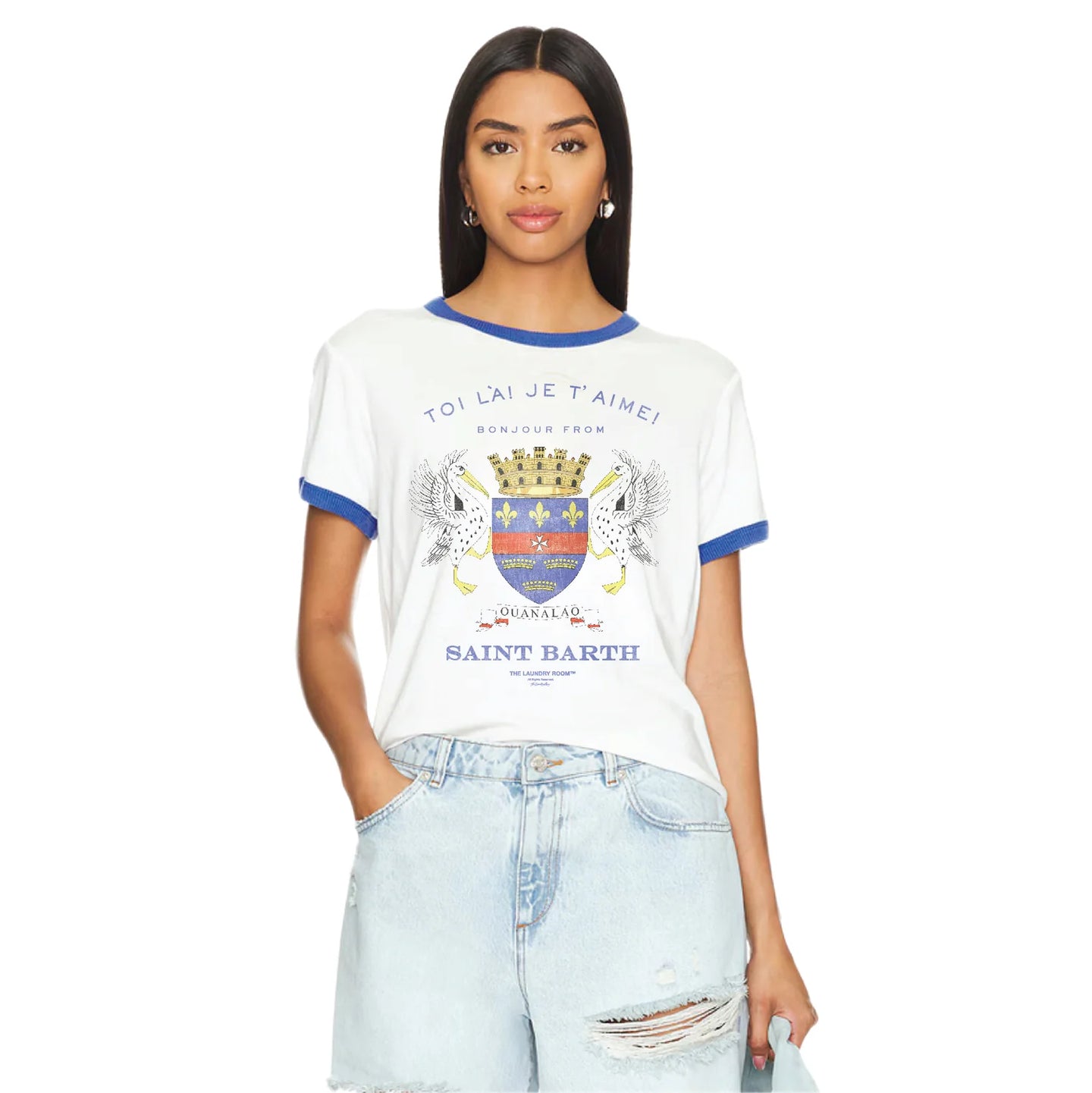 THE LAUNDRY ROOM-SAINT BARTH CREST PERFECT RINGER TEE