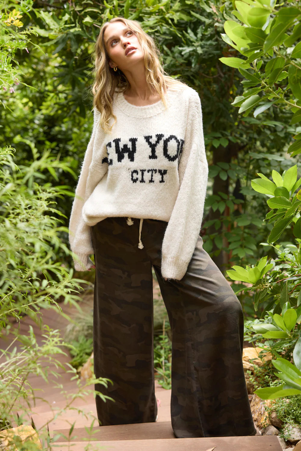 VINTAGE HAVANA-TENCEL WIDE LEG PANT IN CAMO