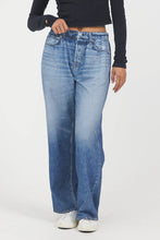 Load image into Gallery viewer, VINTAGE HAVANA-DENIM FLEECE WIDE LEG PANT
