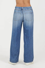Load image into Gallery viewer, VINTAGE HAVANA-DENIM FLEECE WIDE LEG PANT
