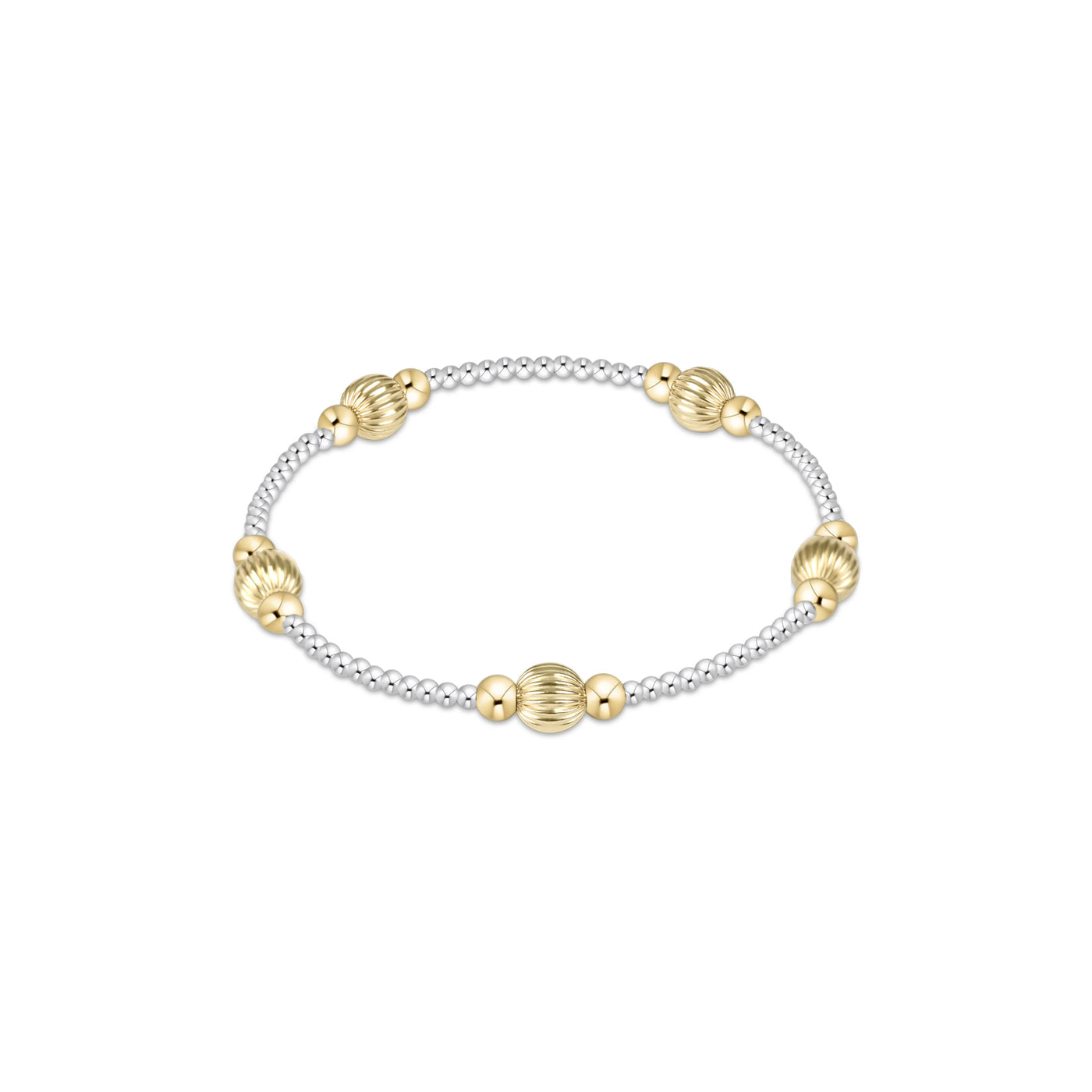 ENEWTON-PURPOSE DIGNITY 6MM BEAD BRACELET MIXED METAL