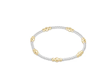 ENEWTON-PURPOSE GOLD 4MM BEAD BRACELET MIXED METAL