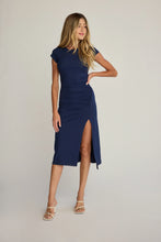 Load image into Gallery viewer, SUNDAY RITUAL-AYLA RIB DRESS IN NAVY

