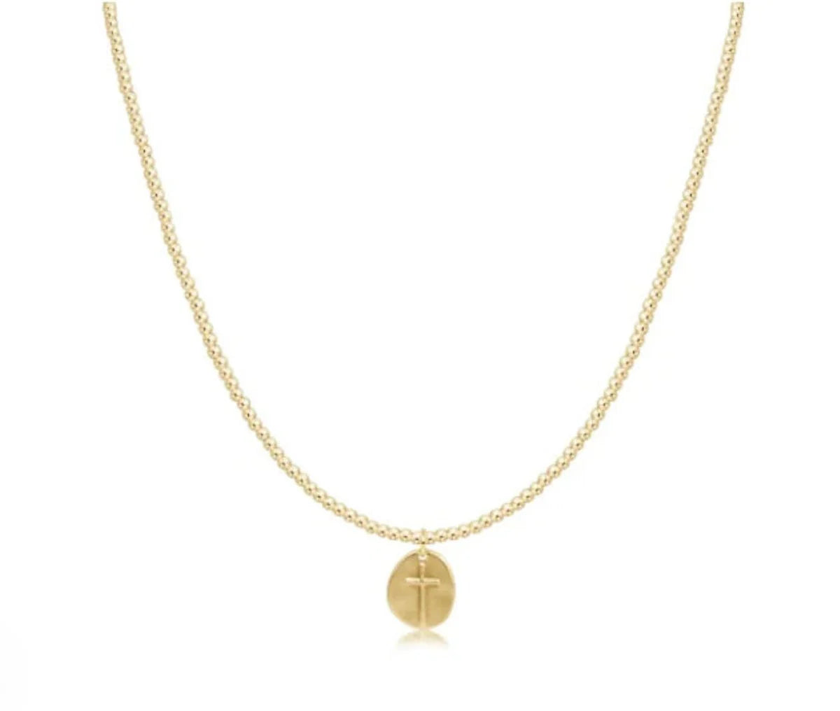ENEWTON-“15” CHOKER CLASSIC GOLD 2MM BEAD-INSPIRE SMALL GOLD CHARM